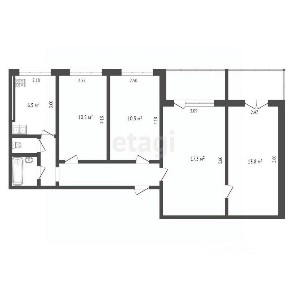 Продается 4-комн. квартира, 72 м²