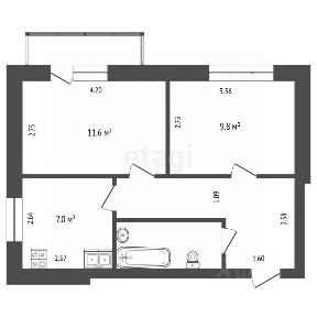 Продается 2-комн. квартира, 42 м²