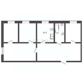 Сдается 3-комн. квартира, 59 м²