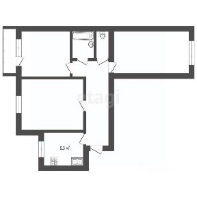 Продается 3-комн. квартира, 59,5 м²