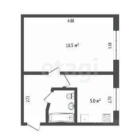Продается 1-комн. квартира, 29,6 м²