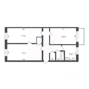 Продается 3-комн. квартира, 59,7 м²
