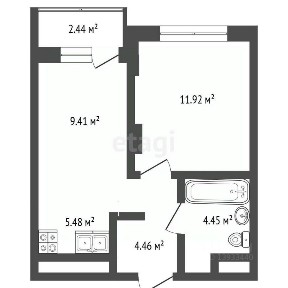 Продается 1-комн. квартира, 35,9 м²