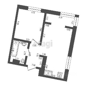 Продается 1-комн. квартира, 46,2 м²