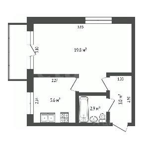 Продается 1-комн. квартира, 31,3 м²