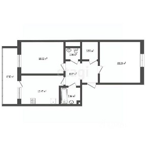 Продается 2-комн. квартира, 56 м²