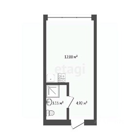 Продается студия, 21,3 м²