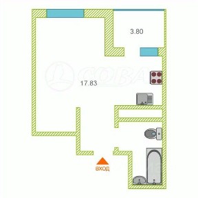 Продается студия, 25 м²