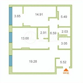 Продается 2-комн. квартира, 80 м²