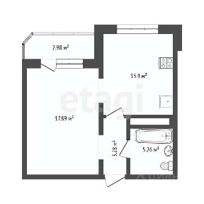 Продается 1-комн. квартира, 39,6 м²