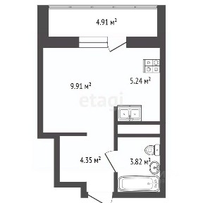 Продается студия, 22,8 м²