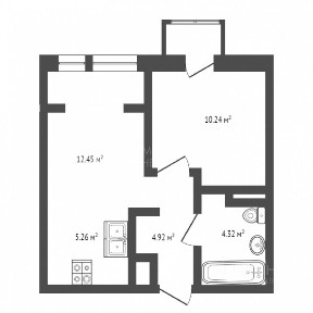 Продается 1-комн. квартира, 39,6 м²