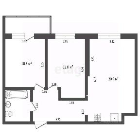 Продается 2-комн. квартира, 55,8 м²