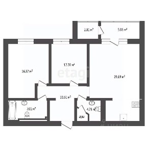 Продается 2-комн. квартира, 79 м²