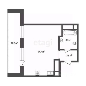 Продается 1-комн. квартира, 33,3 м²