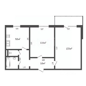 Продается 2-комн. квартира, 51 м²