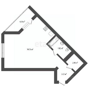 Продается студия, 41,1 м²
