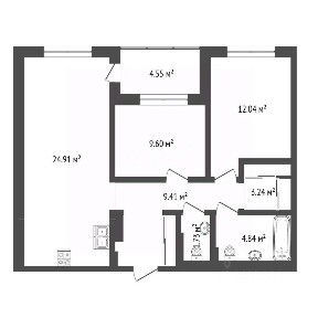 Продается 2-комн. квартира, 65,88 м²