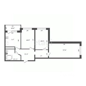 Продается 3-комн. квартира, 73,9 м²