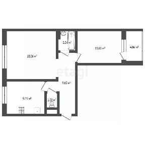 Продается 2-комн. квартира, 52,3 м²
