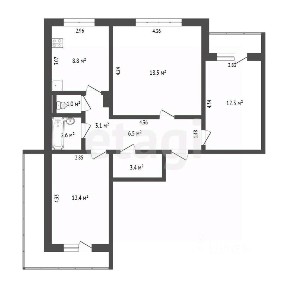 Продается 3-комн. квартира, 69 м²