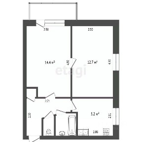 Продается 2-комн. квартира, 40,1 м²