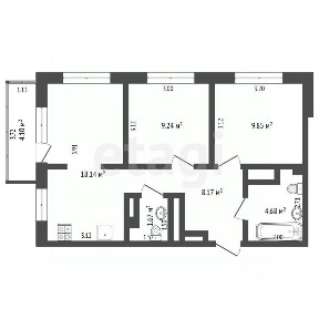 Продается 3-комн. квартира, 60,3 м²