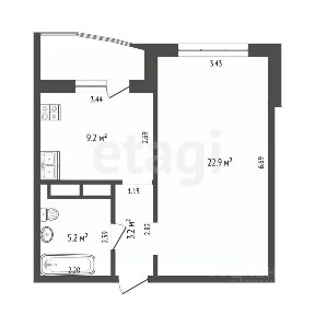 Продается 1-комн. квартира, 40,8 м²