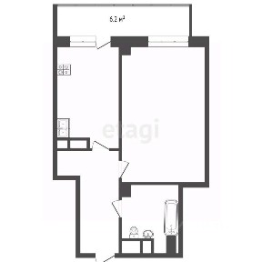 Продается 1-комн. квартира, 44,7 м²