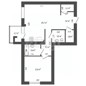 Продается 2-комн. квартира, 70,8 м²