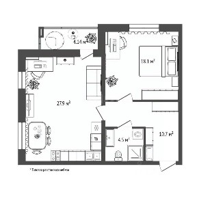 Продается 2-комн. квартира, 63,26 м²