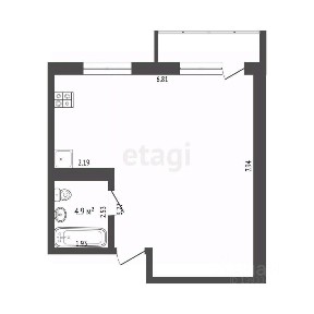 Продается студия, 48,1 м²