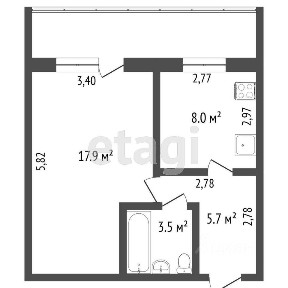 Продается 1-комн. квартира, 38,7 м²