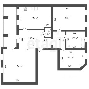 Продается 3-комн. квартира, 146,2 м²