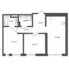 Продается 2-комн. квартира, 59,7 м²