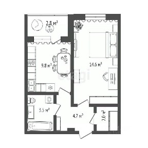 Продается 1-комн. квартира, 32,5 м²