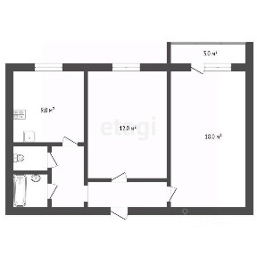 Продается 2-комн. квартира, 50,1 м²