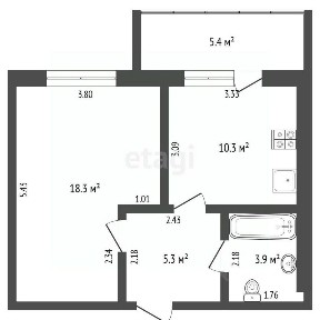 Продается 1-комн. квартира, 37,8 м²
