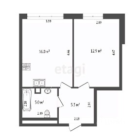 Продается 1-комн. квартира, 40 м²
