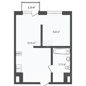 Продается 1-комн. квартира, 32 м²