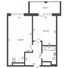 Продается 1-комн. квартира, 40,6 м²