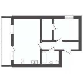 Продается 1-комн. квартира, 57,4 м²