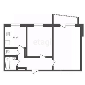 Продается 2-комн. квартира, 50,6 м²