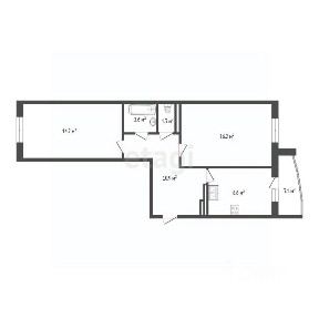 Продается 2-комн. квартира, 53,7 м²