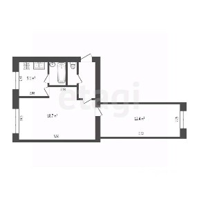 Продается 2-комн. квартира, 42,7 м²