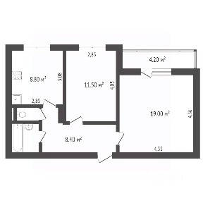 Продается 2-комн. квартира, 50,5 м²