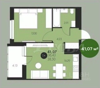 Продается 1-комн. квартира, 38 м²