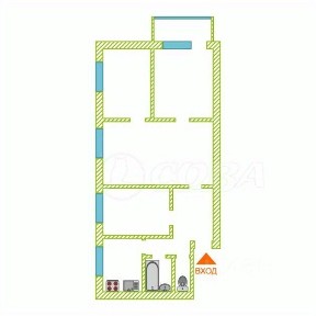 Продается 4-комн. квартира, 61,6 м²
