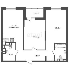 Продается 2-комн. квартира, 65,4 м²