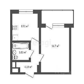 Продается 1-комн. квартира, 38,1 м²